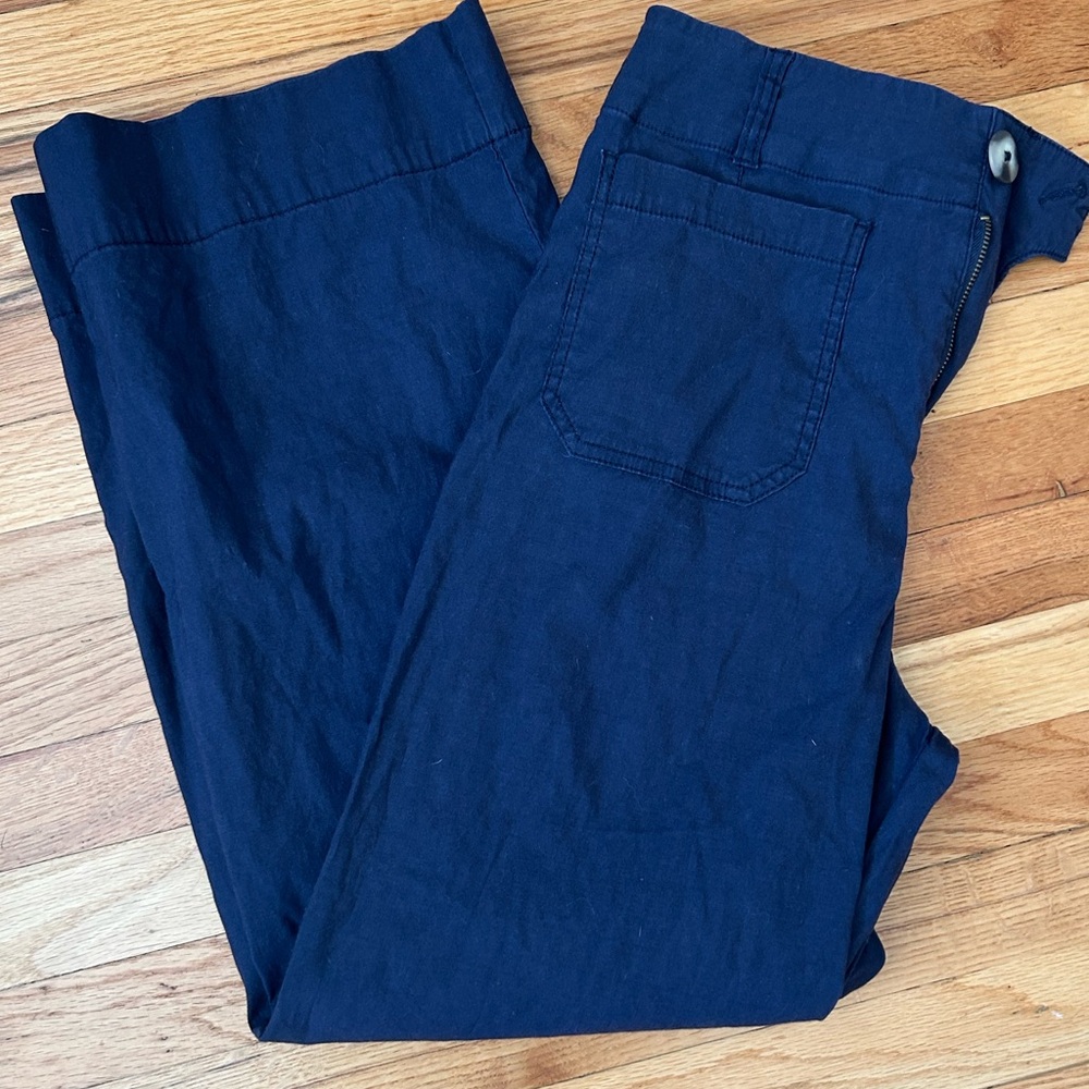 Navy Wide Legged Trouser
